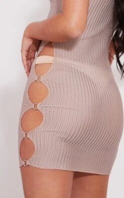 Stone Textured Sheer Side Cut Out Ring Detail Bodycon Dress -Serenova Dresses Shop 0c38f773fef7a81d2e4e528234d9936885f7aa39 cmz2213 5