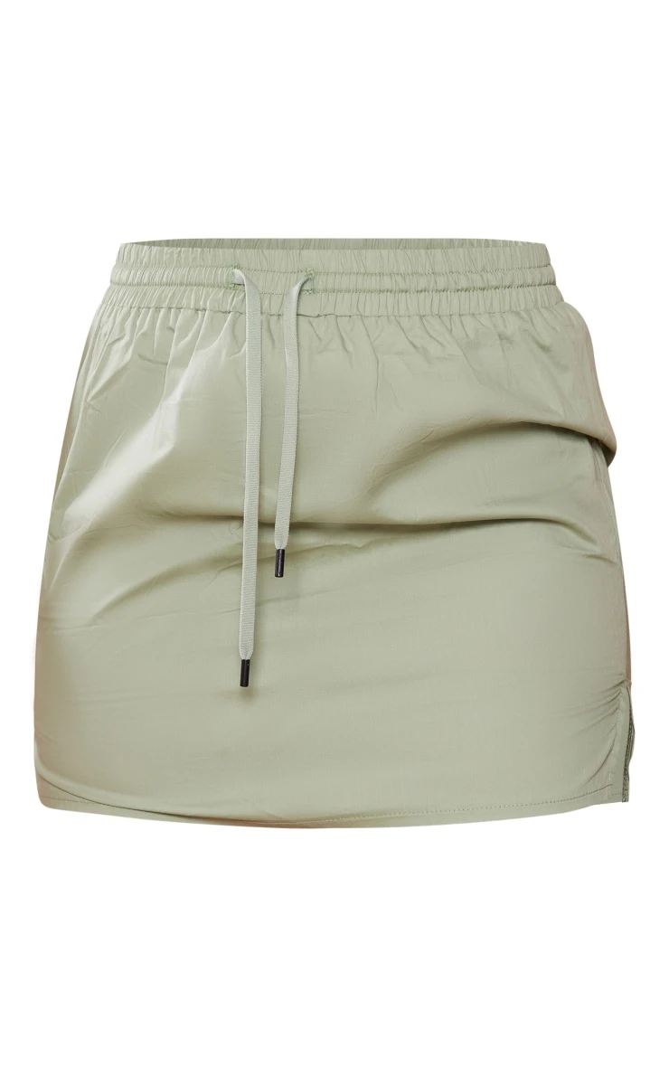 Sage Khaki Cotton Poplin Micro Mini Cargo Skirt 5 Sage Khaki Cotton Poplin Micro Mini Cargo Skirt - Image 5
