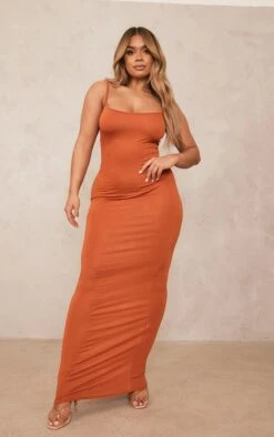 Shape Burnt Clay Jersey Strappy Maxi Dress