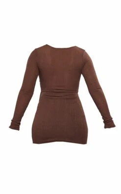 Chocolate Rib Wrap Cut Out Bodycon Dress 11 Chocolate Rib Wrap Cut Out Bodycon Dress -Serenova Dresses Shop 15daae52309407aac9abff584374df51eddc3767 cnd4299 6