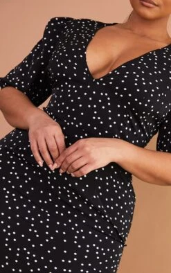 Plus Black Polka Dot Puff Sleeve Tea Dress -Serenova Dresses Shop 1d5408984c7ec95068461b872c79e9f105a864ce cmw2873 5