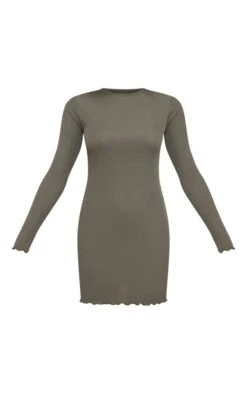 Olive Rib Scoop Neck Lettuce Hem Bodycon Dress -Serenova Dresses Shop 1e4ba58c34c164188506303f3d628bbda2335d40 cnb1117 5
