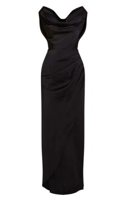 Black Satin Cowl Neck Draped Maxi Dress -Serenova Dresses Shop 209a820473ffb89d6ddb73299e9217d6091079c4 cmu6187 6