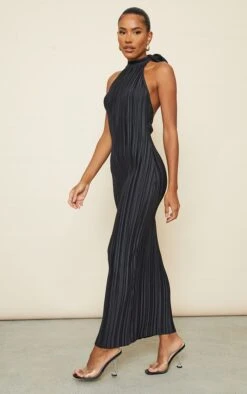 Black Plisse High Neck Low Back Maxi Dress -Serenova Dresses Shop 21f83fbb67d14223c031274b9a4242e07e8740fe cnd2061 3