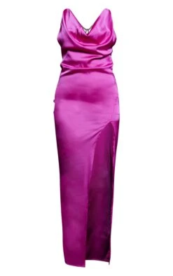 Pink Diamante Cross Back Detail Satin Cowl Maxi Dress -Serenova Dresses Shop 257a0e88871e923b50aebc88e28ed3a8eedda685 cnb7993 5