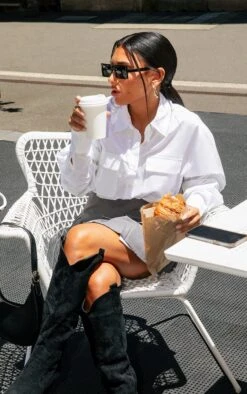 Charcoal Grey Woven Foldover Waist Skater Skirt -Serenova Dresses Shop 26c4c05d65a5cdfa643b92f67d3bdc0e2e06c73a CNC8594 3