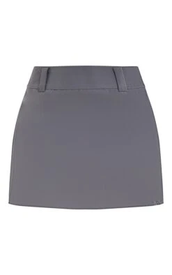 Charcoal Woven High Waisted Belt Loop Detail Mini Skirt -Serenova Dresses Shop 287c3f18c046c7cf4ebd665976b787d4152e7431 cnd1096 6