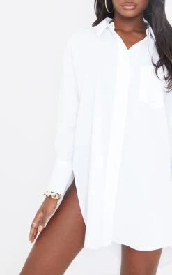 Tall White Poplin Split Side Detail Shirt Dress -Serenova Dresses Shop 2c13068eaa9295448e6a74f4109e288236cb9f50 cmq9397 4