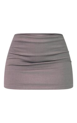 Basic Ash Grey Structured Snatched Rib Mini Skirt -Serenova Dresses Shop 373e823a3af5cac6c81d62f1e2e2b326248655f4 cmw1360 6