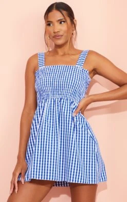 Blue Gingham Woven Ruched Bust Cami Mini Dress -Serenova Dresses Shop 3a6fbe022c870c2dead8302a737f53b1f33b01e9 cmz1454 4