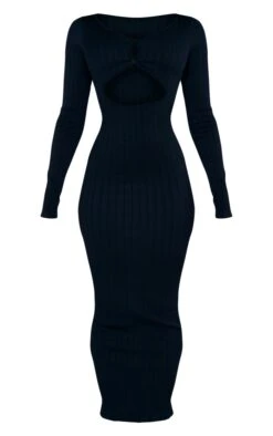 Black Structured Contour Wide Rib Button Down Midaxi Dress 9 Black Structured Contour Wide Rib Button Down Midaxi Dress -Serenova Dresses Shop 3eddbf2e97fb70b0d16262f75df367837d7bfd00 cnc6420 5