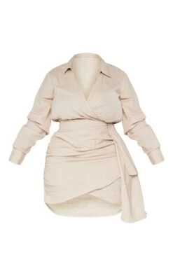 Plus Stone Drape Front Wrap Shirt Dress -Serenova Dresses Shop 487e754bc6b8695ca671c408fc8dce5ba30b06aa cna1303 5