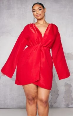 Plus Red Glitter Twist Front Wrap Shift Dress 7 Plus Red Glitter Twist Front Wrap Shift Dress -Serenova Dresses Shop 4a559dc50c56ed4473ca8b221c228b45e6a7160e cna8279 3