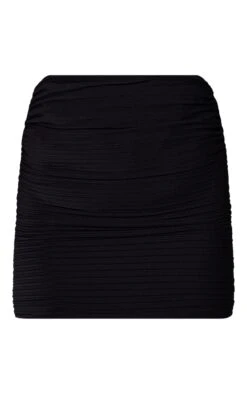 Black Textured Ruched Micro Mini Skirt -Serenova Dresses Shop 4b7b28bc4dbb679cc89e037dd1b856cea3ba77b7 cna7162 6