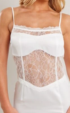 White Satin Lace Insert Strappy Split Detail Midaxi Dress -Serenova Dresses Shop 4d14acd5f1a7add984f44d9c775f57ad462282c0 cne2684 4