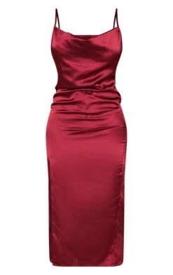 Petite Burgundy Strappy Satin Cowl Midi Dress -Serenova Dresses Shop 55519fb7794520ae6cf4fa8a5ca94a8c46d136c9 cmv0981 6