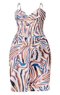 Plus Blue Zebra Print Cowl Ruched Side Midi Dress -Serenova Dresses Shop 5668fb6e9576c89141752955b2df8f64ba1981e1 cmw4009 6