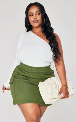 Plus Khaki Cargo Sweat Mini Skirt -Serenova Dresses Shop 59a01f87873697fc69769dd2ecf02994bd418fa7 cna7516 4