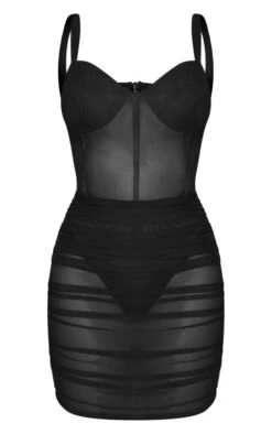 Shape Black Mesh Cup Detail Binding Bodycon Dress -Serenova Dresses Shop 5bdc6726eb09dc8b48a735dbb1056ae0a41e8569 CMG9201 3