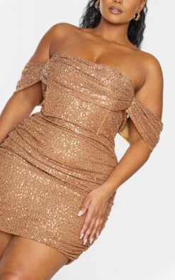 Plus Mocha Sequin Bardot Bodycon Dress -Serenova Dresses Shop 60c964aa5eb0b4ce9a5f4c6b2cfb5be3e7088e20 cmt8444 5