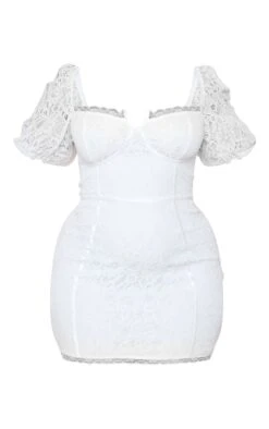 Plus White Lace Cup Detail Bodycon Dress -Serenova Dresses Shop 638d31d6a431a11a61c1fbc5a6afd7b14d4ff981 cne0848 5