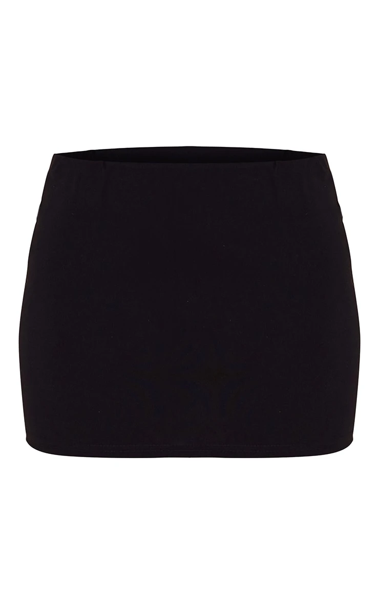 Black Stretch Woven Low Rise Extreme Micro Mini Skirt 6 Black Stretch Woven Low Rise Extreme Micro Mini Skirt - Image 6