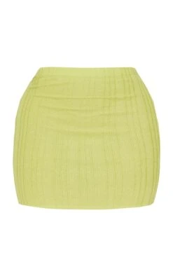 Shape Lime Green Knit Ladder Micro Mini Skirt -Serenova Dresses Shop 7219d5facedad144110bca77f32385c9848835f2 cne0547 6