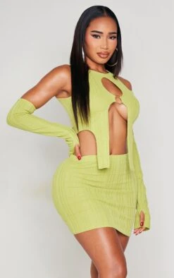 Shape Lime Green Knit Ladder Micro Mini Skirt -Serenova Dresses Shop 7345a5de35791207ceee0c737294ee5baa0e0b28 cne0547 4