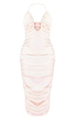 New Nude Satin Plunge Ruched Midaxi Dress -Serenova Dresses Shop 802562a9ba386d56e5fc68b7b341521121e80bf1 cnd7589 5