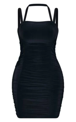 Shape Black Ruched Front Strappy Bodycon Dress -Serenova Dresses Shop 8bcf0ab430fdb8e25c9e60a9e3c7600608c904dc cmf0259 5