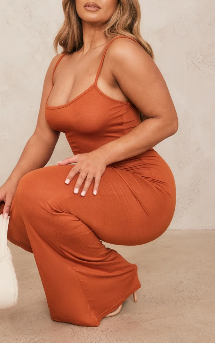 Shape Burnt Clay Jersey Strappy Maxi Dress 4 Shape Burnt Clay Jersey Strappy Maxi Dress - Image 4