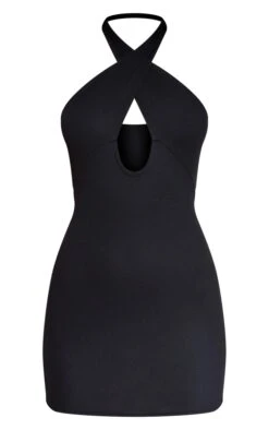 Black Cross Neck Cut Out Rib Bodycon Dress -Serenova Dresses Shop 96139c2a47420531b6065ad7a98e9247cafc1bbd cmw0253 5