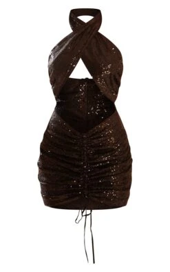 Black Sequin Cross Halterneck Cut Out Ruched Bodycon Dress -Serenova Dresses Shop 96eb4b816f33e5f0319deef5b23eb153fff694d5 cmu4058 6
