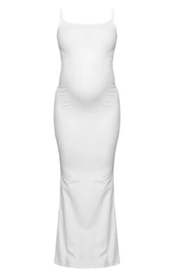 Maternity White Soft Touch Sculpt Strappy Midaxi Dress -Serenova Dresses Shop 9e077a02453508d77b436c1243d321b1becdf9f6 cnd7218 5