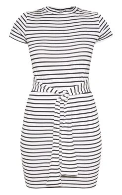 White Stripe Tie Waist T Shirt Dress -Serenova Dresses Shop a131fb28bade8430c7bdc86335ab286e559ba418 cmd1510 3