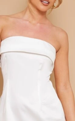 White Satin Bandeau Fold Over Shift Dress -Serenova Dresses Shop a4a69cc764b8c7a2b90d7036df3be08e6adf1ae5 cnd5941 4