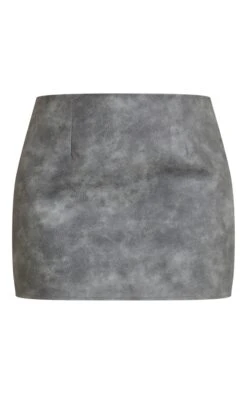 Dark Grey Matte Coated Faux Leather Micro Mini Skirt -Serenova Dresses Shop a54aff04224010502cdb3064b39d084857a03f7b cna7185 6