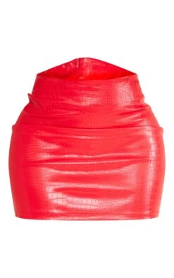 Shape Red Faux Leather Croc Print Mini Skirt 11 Shape Red Faux Leather Croc Print Mini Skirt -Serenova Dresses Shop a6fdb389433de361f0108e0b6bde0115f30bf482 cne0571 6