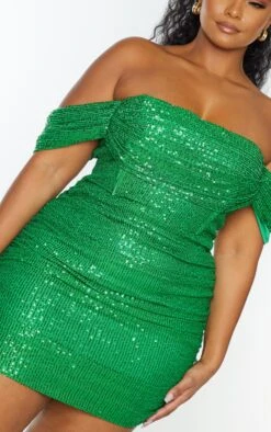 Plus Bright Green Sequin Bardot Bodycon Dress -Serenova Dresses Shop a7b521cb6803e31c87ee4b8ac6631422851ef252 cmt8443 5