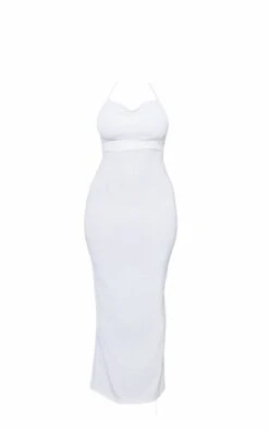 Shape White Slinky Strappy Cowl Scoop Back Ruched Maxi Dress 9 Shape White Slinky Strappy Cowl Scoop Back Ruched Maxi Dress -Serenova Dresses Shop a837a7baebc4550dd85b46fbfa1571b1b169f41e cne6809 5