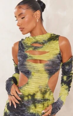 Multi Distressed Cut Out Sleeve Detail Bodycon Dress -Serenova Dresses Shop aada119b3dbce6d58c10b223edc7da7217c71518 cne3780 4