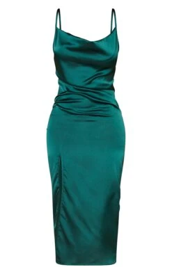 Petite Emerald Green Strappy Satin Cowl Midi Dress -Serenova Dresses Shop b0a86c7c3da08a83990c4dea0c2b9a98c7b1f2b8 cmv0982 6