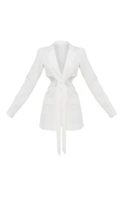 White Plunge Side Cut Out Tie Detail Blazer Dress 9 White Plunge Side Cut Out Tie Detail Blazer Dress -Serenova Dresses Shop b0d87a7b89b7c76d51443adeab977a3b7bbe3051 cnd2333 5