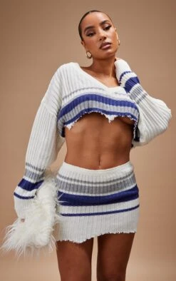 Cream Stripes Raw Edge Knit Micro Mini Skirt 9 Cream Stripes Raw Edge Knit Micro Mini Skirt -Serenova Dresses Shop b28a76df534352723005900af0032b28adc0c919 cnb6390 4