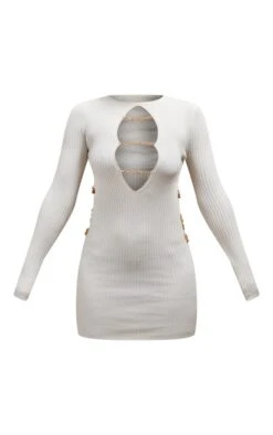 Cream Rib Knit Chain Front Mini Dress -Serenova Dresses Shop b4064e971d4573c36aa1662524010756eb3a575b cnb6434 5