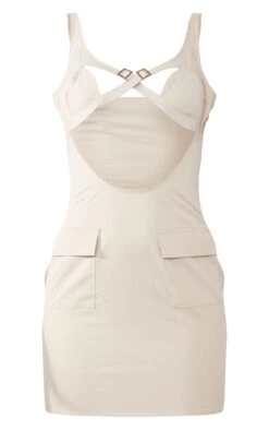 Stone Woven Buckle Trim Cargo Style Bodycon Dress -Serenova Dresses Shop b8160d790747c9ca63516d9d451c2d7ac6b01a3b cne2690 5