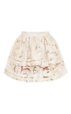 Champagne Jacquard Broderie Tiered Mini Skirt 11 Champagne Jacquard Broderie Tiered Mini Skirt -Serenova Dresses Shop b94f97d2a5c42dc3238d521bec3777fae6a64328 cnd7001 6