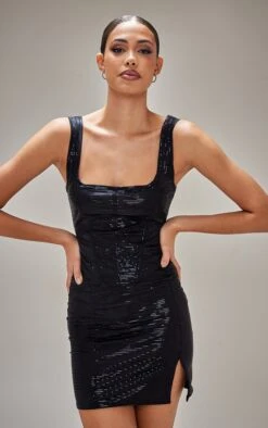 Tall Black Sequin Mini Skirt -Serenova Dresses Shop bb7dfcfaf24f2d7f8d106ca9322b146d32e96a0b cnb4409 4