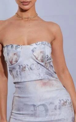 Petite Grey Vintage Floral Corset Detail Fitted Bodycon Dress -Serenova Dresses Shop cb6371cfd396d8dee8325a62434877ad5456e5db cnd2310 4