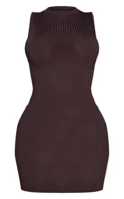 Shape Chocolate Brown Rib Bust Detail Bodycon Dress -Serenova Dresses Shop cb6d7a18753ff6e2bed77d04a279e74c8e5696f2 cmy0774 6